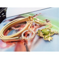 Han edition drill golden frog pearl waist chains for ladies metal belt